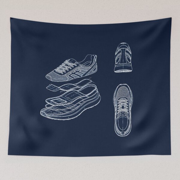 Item preview, Running Shoe Anatomy Blueprint - Sneakerhead Technical Drawing designed and sold by Dakson Design - Fantasy Art.