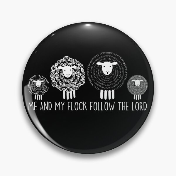 Item preview, Cute Sheep Family Doodle Me and My Flock Follow the Lord designed and sold by Forevermore.