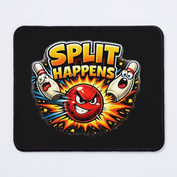 Item preview, Split Happens – Funny Bowling Cartoon designed and sold by CrazyGirlllc.