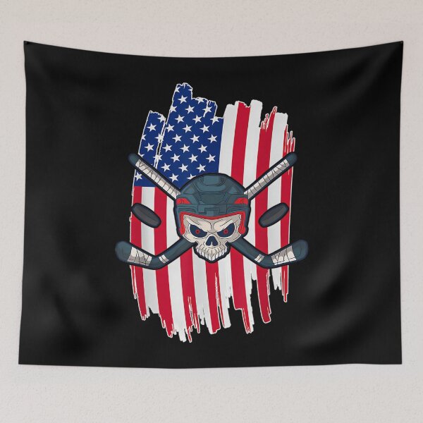 Item preview, Usa Flag Hockey Skull 4Th Of July Patriotic Ice Hockey designed and sold by Spencer912.