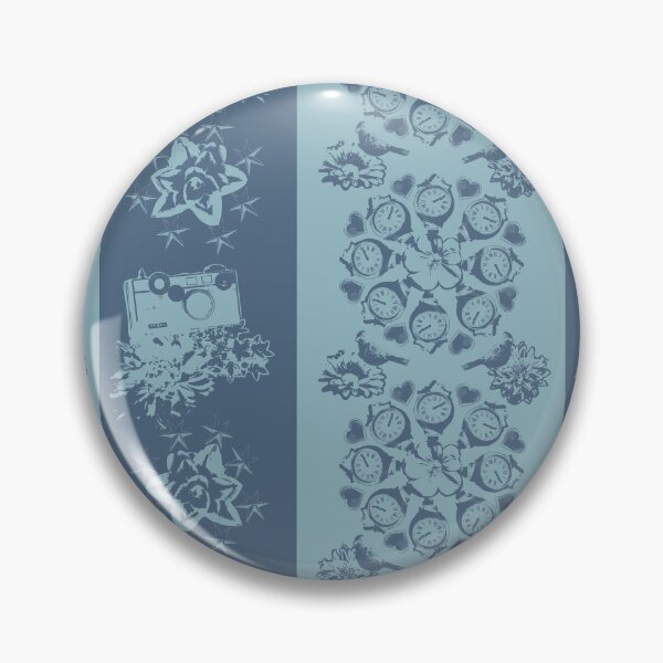 Item preview, Floral Travel Snapshots Striped Dark & Light Teal designed and sold by Digitalmyth's Designs.