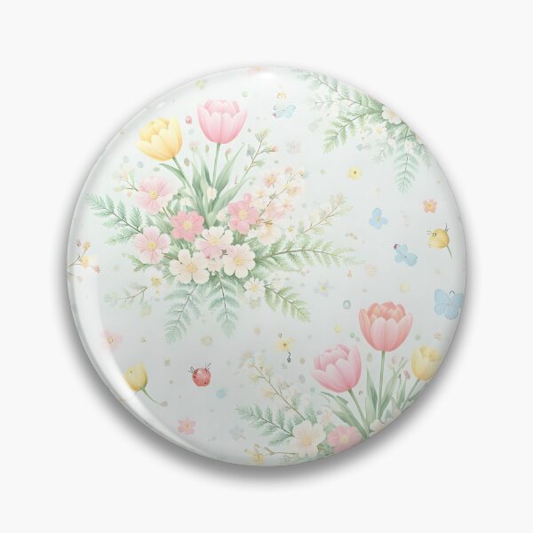 Item preview, Vintage Pastel Tulip Floral Garden Seamless Pattern Design designed and sold by FestivityFinds.