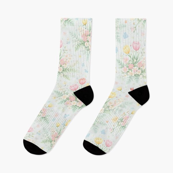 Item preview, Vintage Pastel Tulip Floral Garden Seamless Pattern Design designed and sold by FestivityFinds.