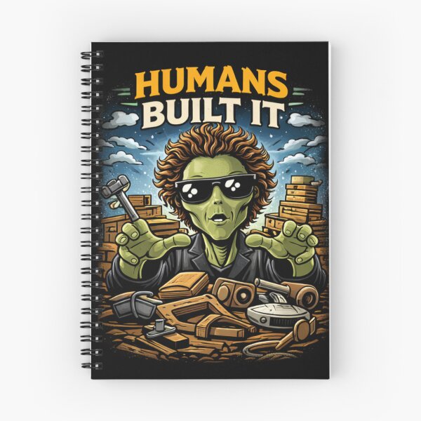 Item preview, Humans Built It Alien Meme Shirt | Funny Ancient Astronaut Parody designed and sold by LintonGriffin.