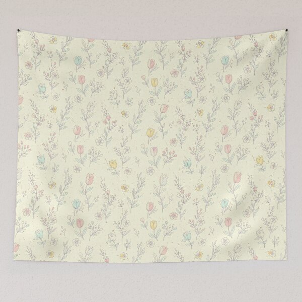 Item preview, Minimalist Pastel Wildflower Botanical Pattern designed and sold by FestivityFinds.