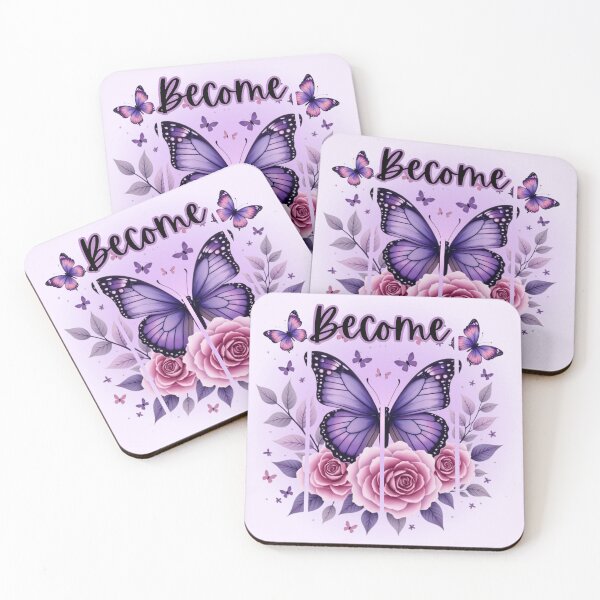 Item preview, Become: Purple Butterfly Watercolor Art - Soft Purple Glow designed and sold by PriyaMagic.