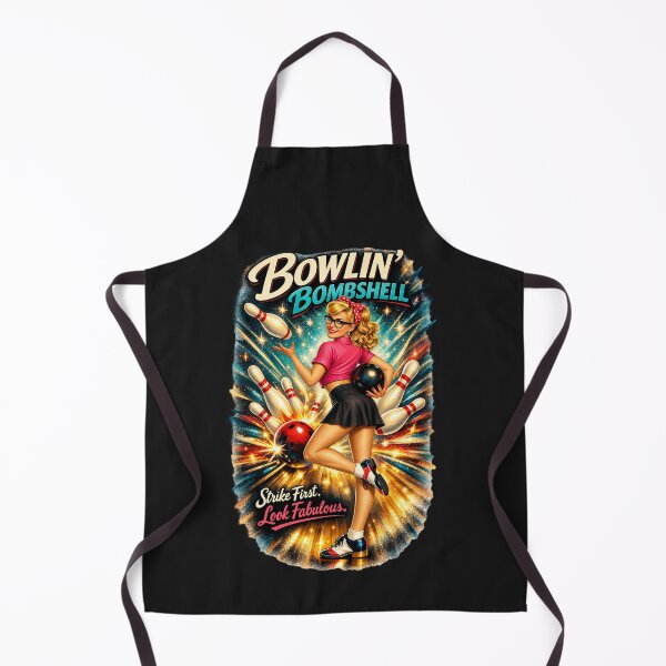 Item preview, Bowlin’ Bombshell – Retro Bowling Pin-Up Shirt designed and sold by CrazyGirlllc.