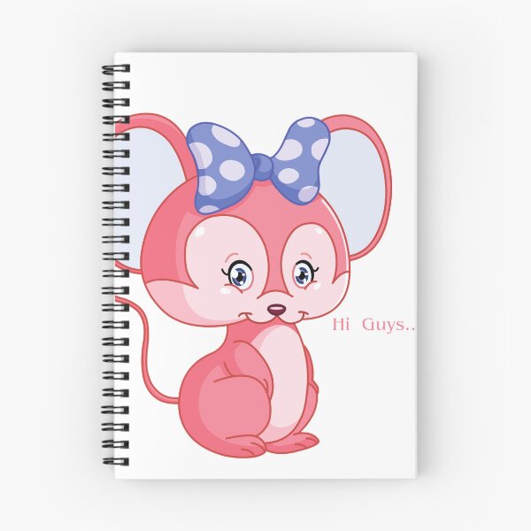 Item preview, Cute Pink Mouse Cartoon – Hi Guys designed and sold by SumeetCreativeArt.