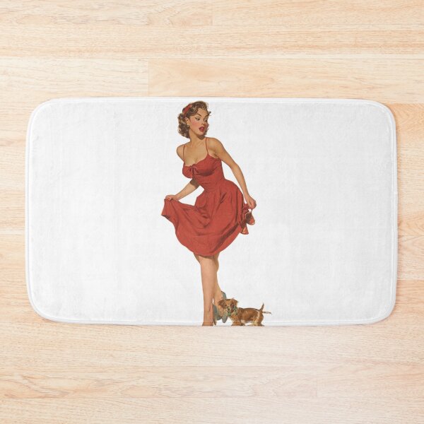 Item preview, Vintage Cherry Red Sundress Pin-up - Classic Painterly Realism  designed and sold by SunPeachRetro.