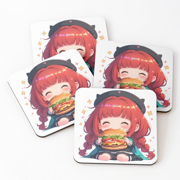 Item preview, Maki Harukawa Danganronpa Chibi Kawaii Burger Cute designed and sold by earlobejerk.