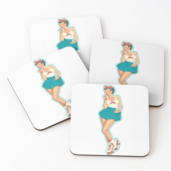 Artikelvorschau, Roller-Derby-Liebling | Pin-up-Girl im Stil eines 60er-Jahre-Diners (Pop-Art) entworfen und verkauft von SunPeachRetro.