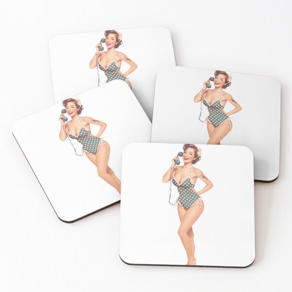 Item preview, Vintage Polka-Dot Pin-Up | Retro 1950s "Girl Next Door" Sticker  designed and sold by SunPeachRetro.