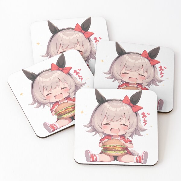 Item preview, Curren Chan Uma Musume Pretty Derby Chibi Burger Cute designed and sold by earlobejerk.