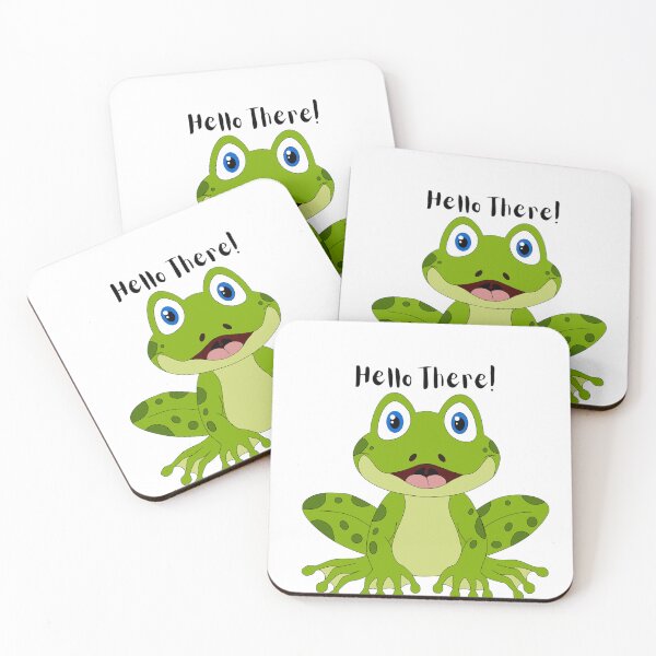 Item preview, Cute Frog Cartoon – Hello There! designed and sold by SumeetCreativeArt.