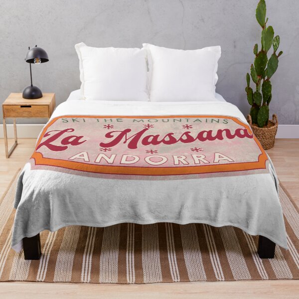 Item preview, La Massana, Andorra, Ski, textured skiing badge designed and sold by Wanderful-roads.