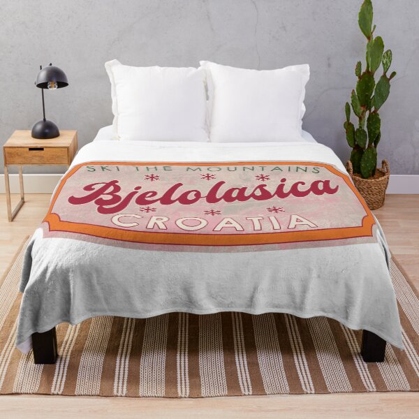 Item preview, Bjelolasica, Croatia, Ski, textured skiing badge designed and sold by Wanderful-roads.
