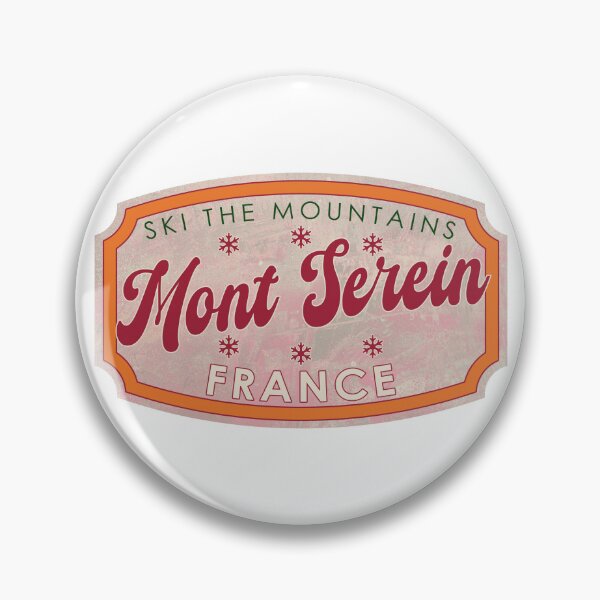 Item preview, Mont Serein, France, Ski, textured skiing badge designed and sold by Wanderful-roads.