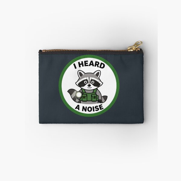 Item preview, I Heard a Noise Raccoon – Funny Survival Horror Meme designed and sold by AnimalAirtistry.