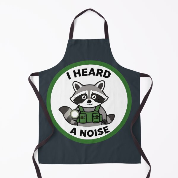 Item preview, I Heard a Noise Raccoon – Funny Survival Horror Meme designed and sold by AnimalAirtistry.