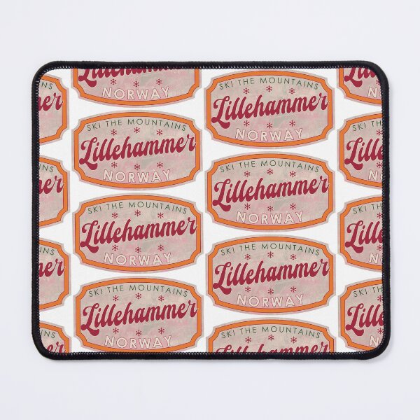 Item preview, Lillehammer, Norway, Ski, textured skiing badge designed and sold by Wanderful-roads.