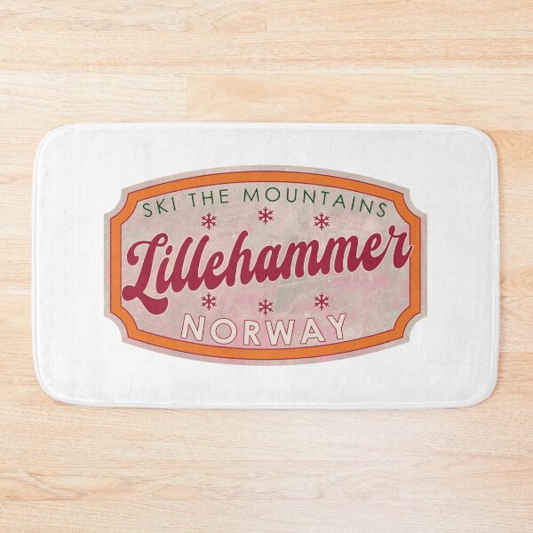 Item preview, Lillehammer, Norway, Ski, textured skiing badge designed and sold by Wanderful-roads.