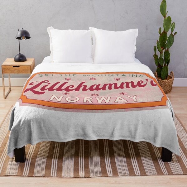 Item preview, Lillehammer, Norway, Ski, textured skiing badge designed and sold by Wanderful-roads.
