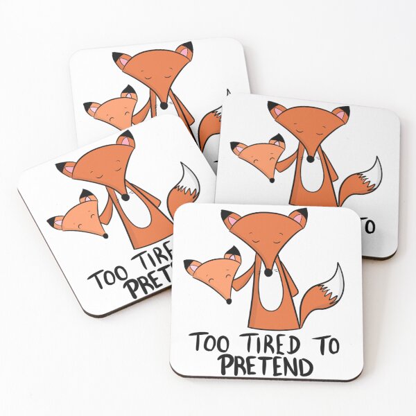 Item preview, Too Tired To Pretend Cute Fox Unmasking designed and sold by DesignFreakArt.