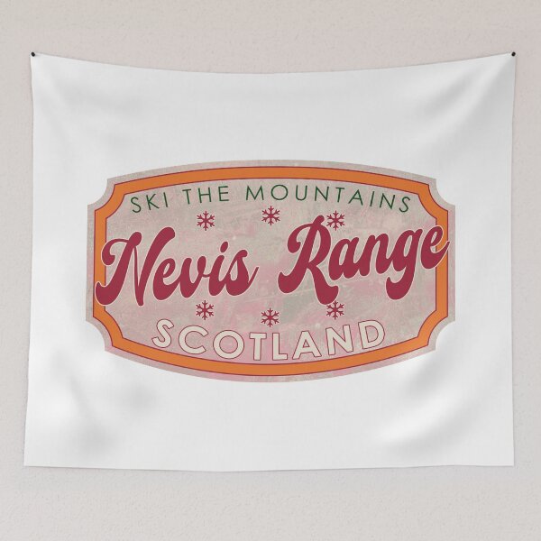 Item preview, Nevis Range, Scotland, Ski, textured skiing badge designed and sold by Wanderful-roads.