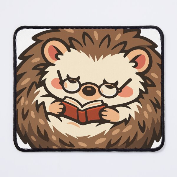 Item preview, A cozy hedgehog enjoying a quiet reading moment. The design humorously reflects introverted personalities who enjoy books and peaceful activities. designed and sold by Dejbar.