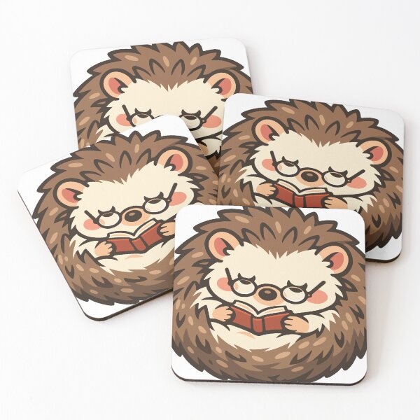 Item preview, A cozy hedgehog enjoying a quiet reading moment. The design humorously reflects introverted personalities who enjoy books and peaceful activities. designed and sold by Dejbar.