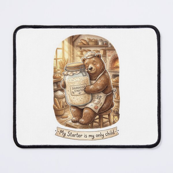Item preview, Sourdough Tamer - Cozy Artisan Baker Bear designed and sold by HiruK.