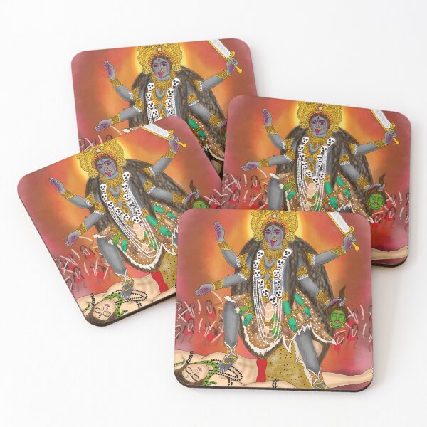 Item preview, Mahakali Sacred Drawing – Powerful Hindu Goddess Artwork designed and sold by Harshit_Digital_Arts.