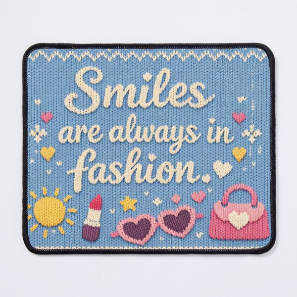 Item preview, Smiles are always in fashion: Aesthetic knitwear design designed and sold by Mauswohn.