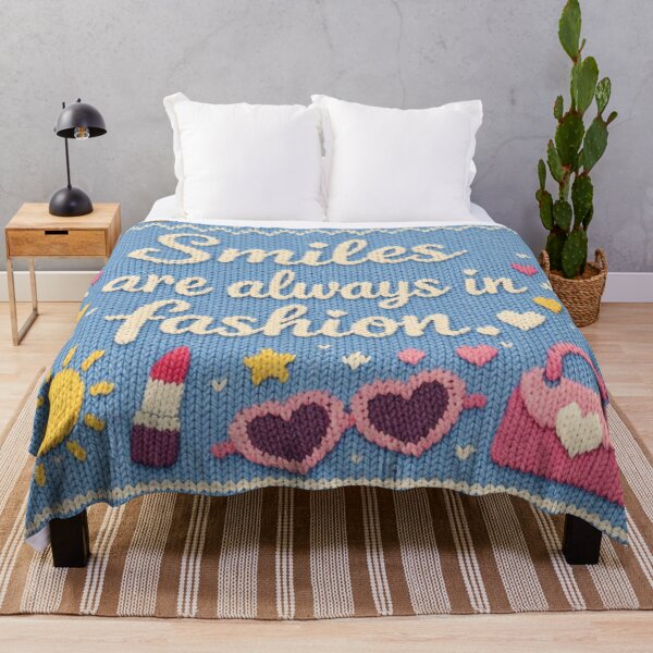 Item preview, Smiles are always in fashion: Aesthetic knitwear design designed and sold by Mauswohn.
