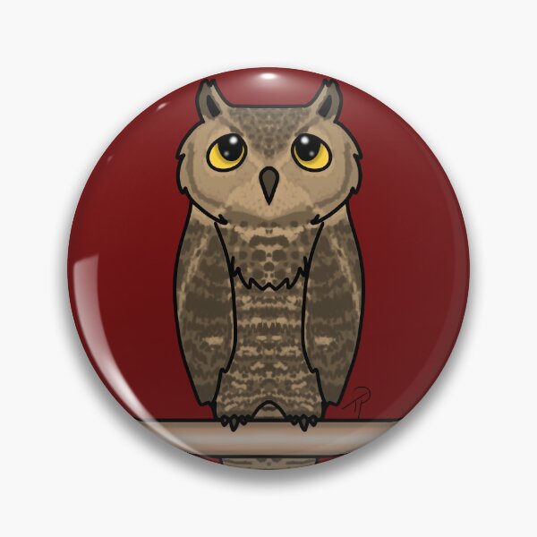 Item preview, Cute Brown Owl Perched Yellow Eyes designed and sold by lilpoltergeist.