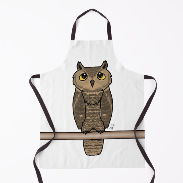 Item preview, Cute Brown Owl Perched Yellow Eyes designed and sold by lilpoltergeist.