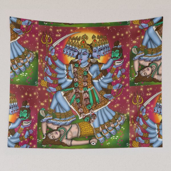 Item preview, Kali Maa Spiritual Artwork – Hindu Mythology Goddess Illustration designed and sold by Harshit_Digital_Arts.