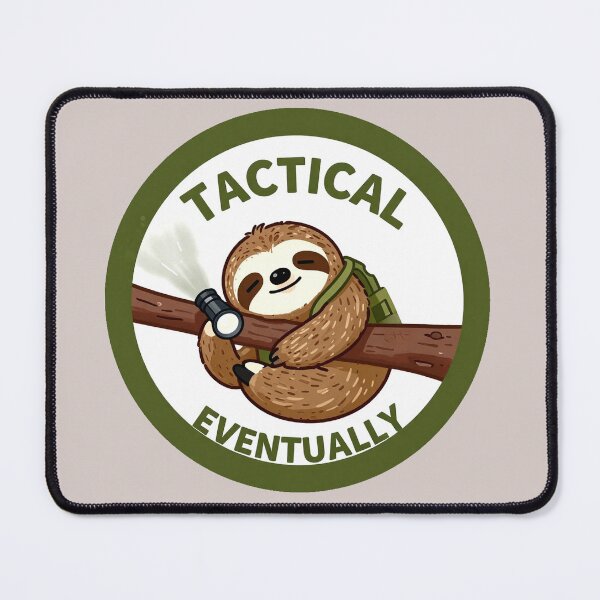Item preview, Tactical Eventually Sloth – Funny Survival Meme designed and sold by AnimalAirtistry.