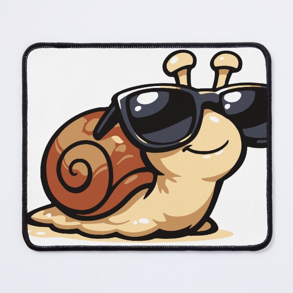Item preview, A cool snail wearing sunglasses while slowly moving forward. The design humorously celebrates slow living and relaxed personalities. designed and sold by Dejbar.
