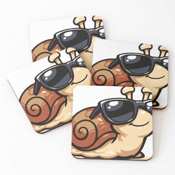 Item preview, A cool snail wearing sunglasses while slowly moving forward. The design humorously celebrates slow living and relaxed personalities. designed and sold by Dejbar.