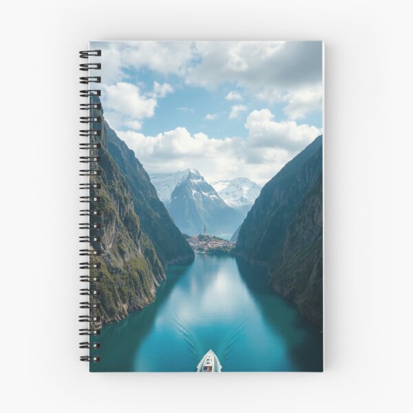 Item preview, Luxury Yachts Navigating Majestic Deep Mountain Fjord designed and sold by Vida e Arte.