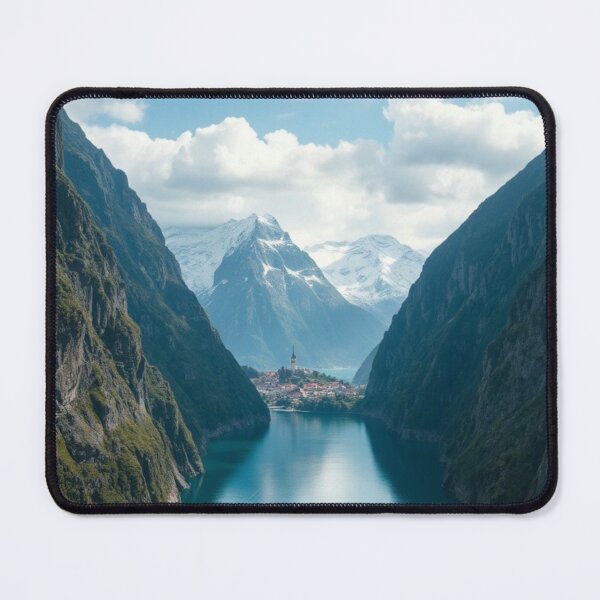 Item preview, Luxury Yachts Navigating Majestic Deep Mountain Fjord designed and sold by Vida e Arte.