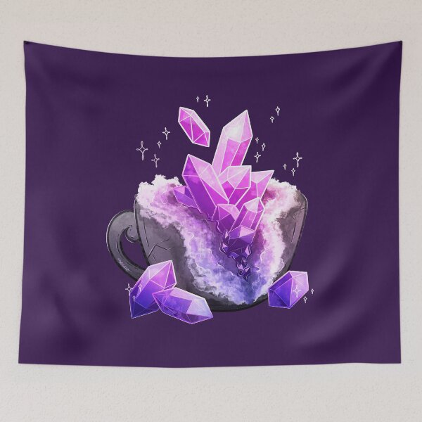 Item preview, Amethyst Geode Teacup designed and sold by heysoleilart.