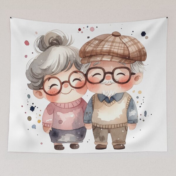 Item preview, Cute Grandparents Love Watercolor designed and sold by PixelVibe782.