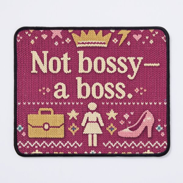 Item preview, Not bossy a boss: Aesthetic female empowerment knitwear design designed and sold by Mauswohn.