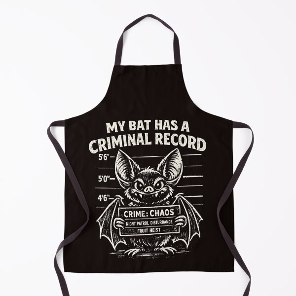 Item preview, My Bat Has A Criminal Record Funny Bat Lover Animal Humor Wildlife designed and sold by Pawsome Quotes.