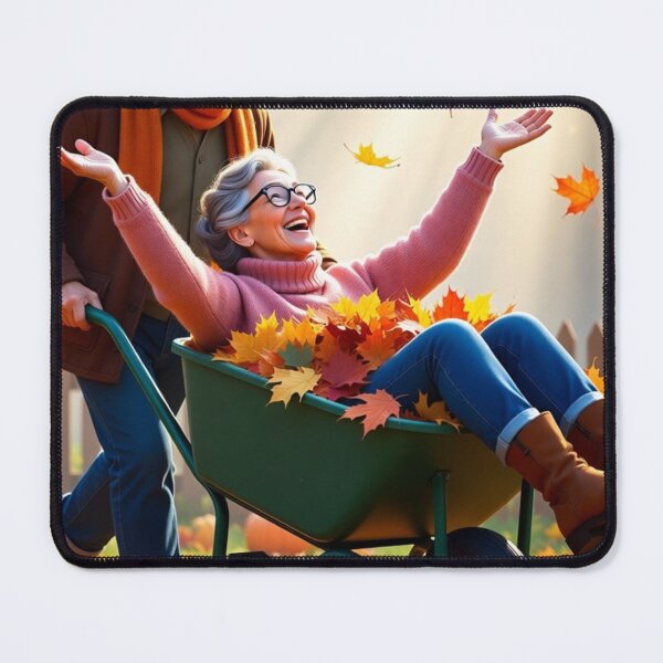 Item preview, Joyful Autumn Love Senior Couple designed and sold by PixelVibe782.