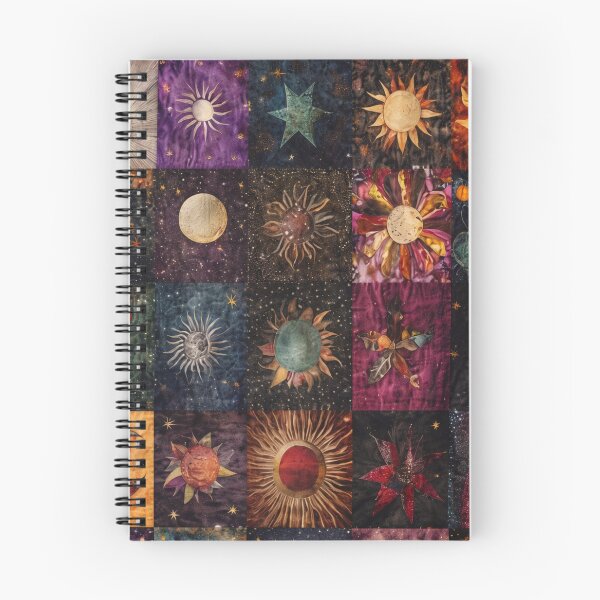 Item preview, Celestial Sun Moon Stars Patchwork | Vintage Cosmic Astrology Collage designed and sold by flowerpower999.