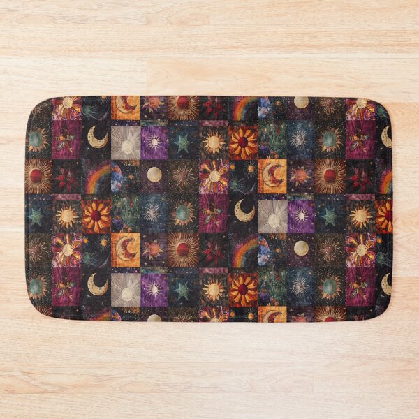 Item preview, Celestial Sun Moon Stars Patchwork | Vintage Cosmic Astrology Collage designed and sold by flowerpower999.