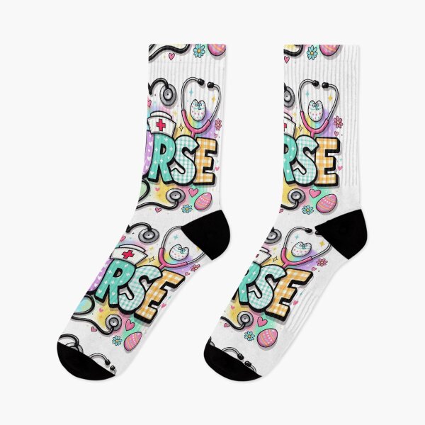 Item preview, Cute Easter Bunny Nurse Lettering designed and sold by PixelVibe782.